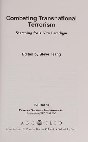 Combating transnational terrorism