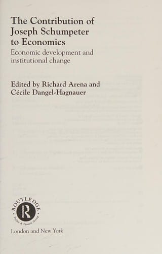 The contribution of Joseph Schumpeter to economics