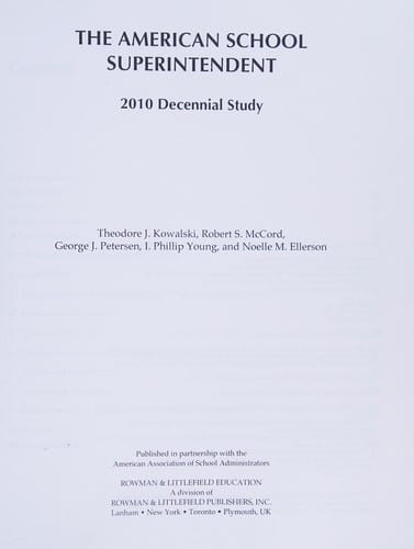 The American school superintendent