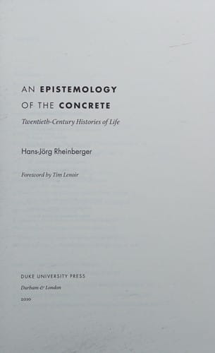 An epistemology of the concrete