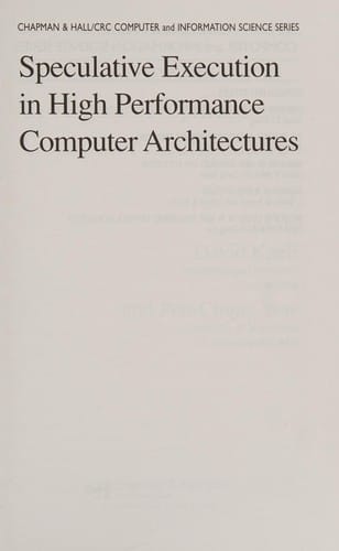 Speculative execution in high-performance computer architectures