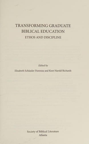 Transforming graduate biblical education
