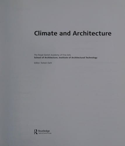 Climate and architecture