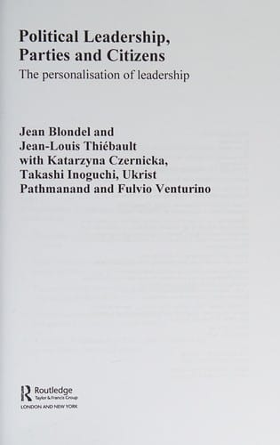 Political leadership, parties and citizens