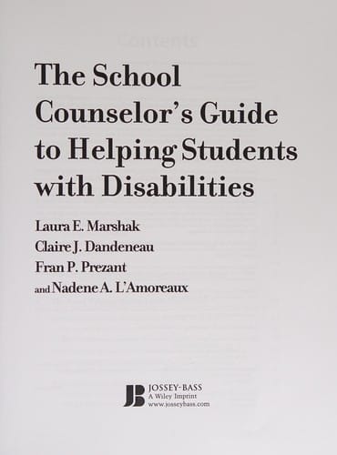 The school counselor's guide to helping students with disabilities