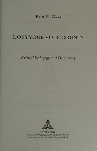 Does your vote count ?