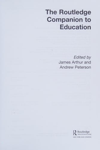 The Routledge companion to education
