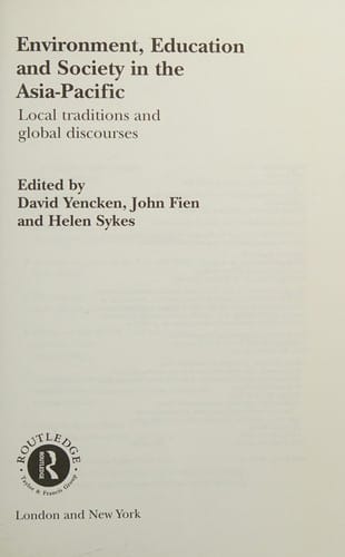 Environment, education, and society in the Asia-Pacific