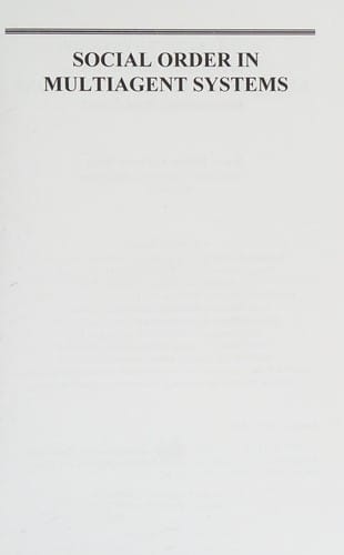 Social order in multiagent systems