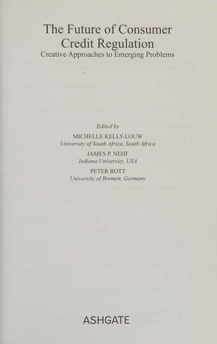 The future of consumer credit regulation