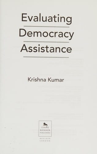 Evaluating democracy assistance