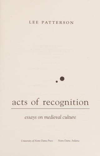 Acts of recognition
