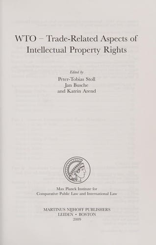 WTO - trade-related aspects of intellectual property rights