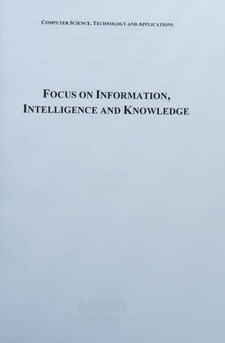 Focus on information, intelligence, and knowledge