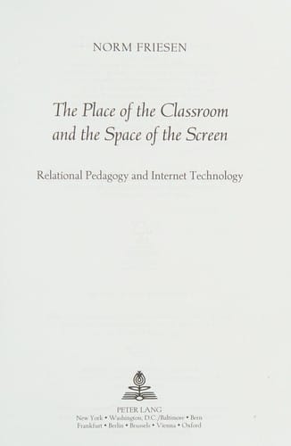 The place of the classroom and the space of the screen