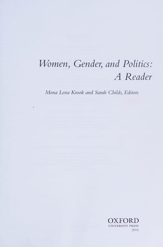 Women, gender, and politics