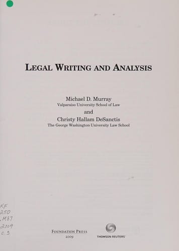 Legal writing and analysis