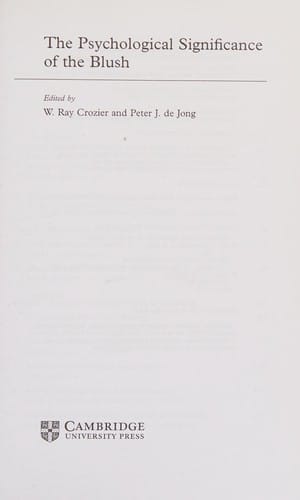 The psychological significance of the blush