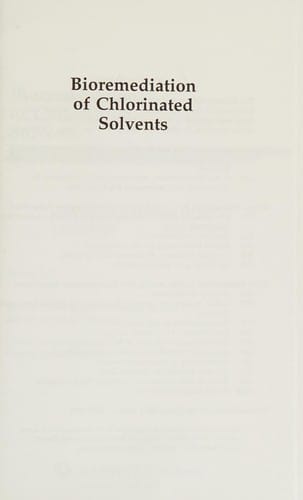 Bioremediation of chlorinated solvents