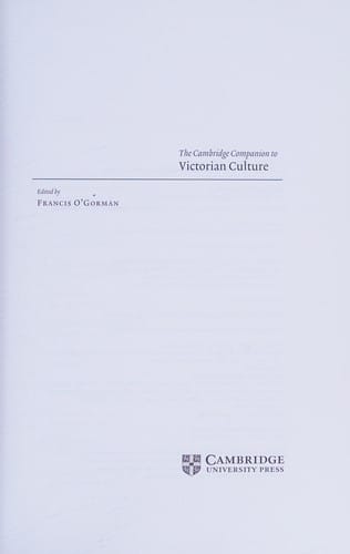 The Cambridge companion to Victorian culture