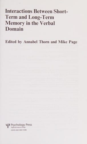 Interactions between short-term and long-term memory in the verbal domain