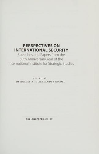 Perspectives on international security
