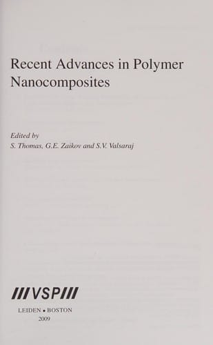 Recent advances in polymer nanocomposites