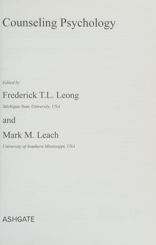 Counseling psychology