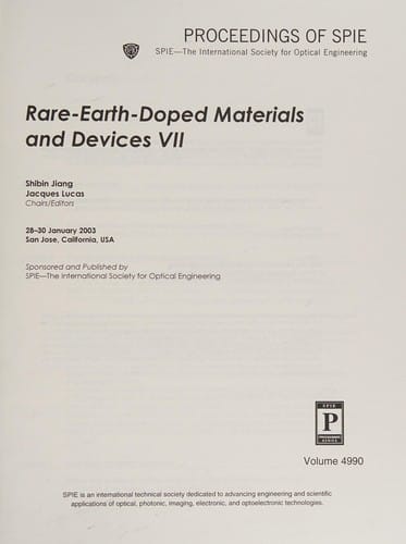 Rare-earth-doped materials and devices VII