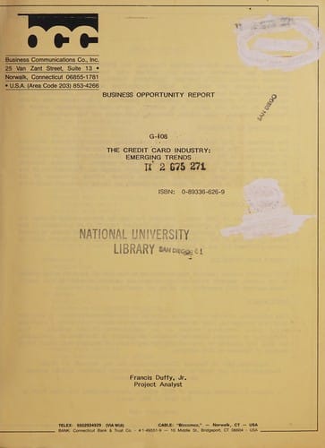 The credit card industry