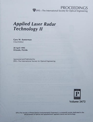 Applied laser radar technology II
