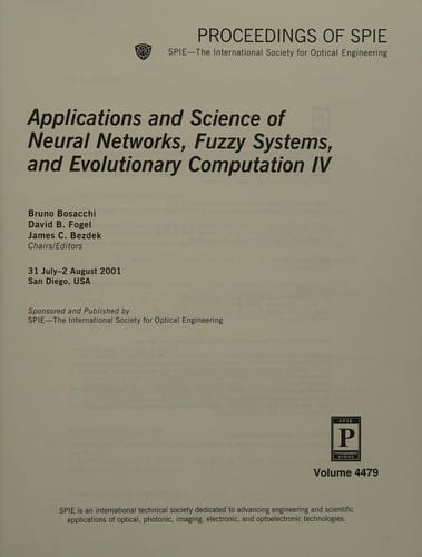 Applications and science of neural networks, fuzzy systems, and evolutionary computation IV