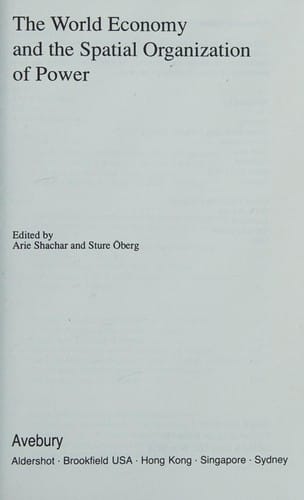 The World economy and the spatial organization of power