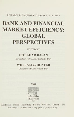 Bank and financial market efficiency
