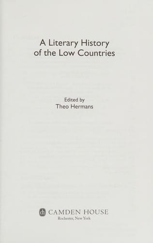 A literary history of the Low Countries