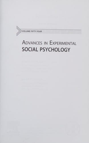 Advances in experimental social psychology