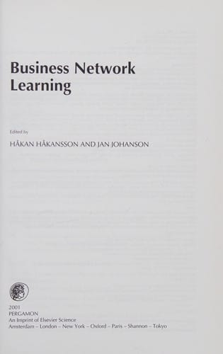 Business network learning