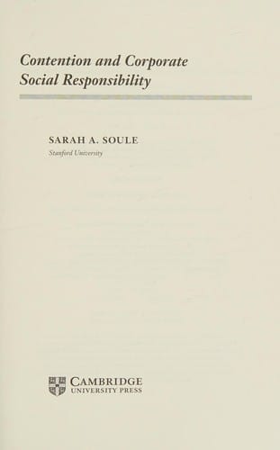 Contention and corporate social responsibility