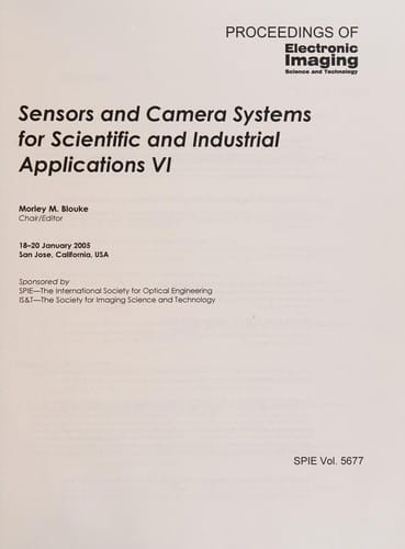 Sensors and camera systems for scientific and  industrial applications VI