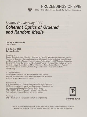 Saratov fall meeting 2000