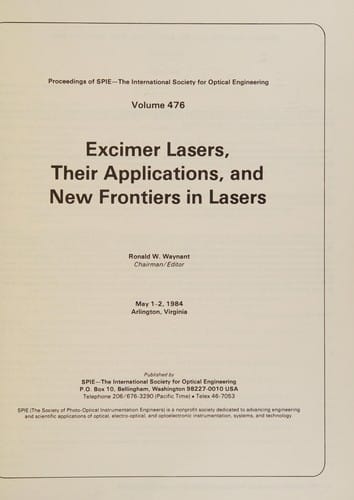 Excimer lasers, their applications, and new frontiers in lasers