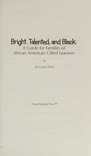 Bright, talented, and black