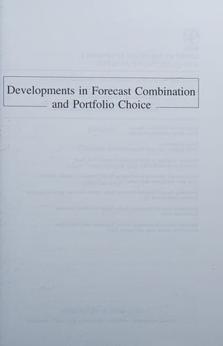 Developments in forecast combination and portfolio choice