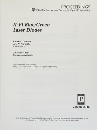 II-VI blue/green laser diodes