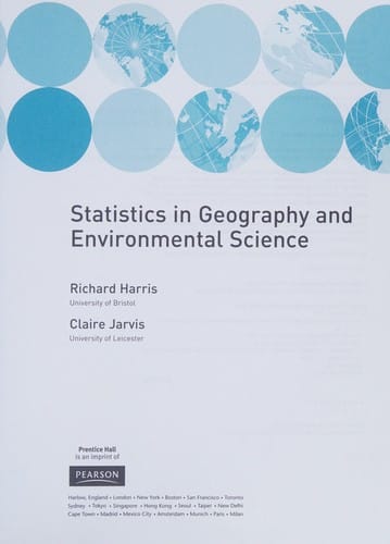 Statistics in geography and environmental science