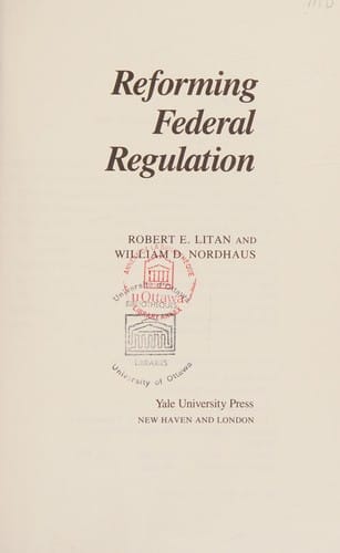Reforming Federal regulation