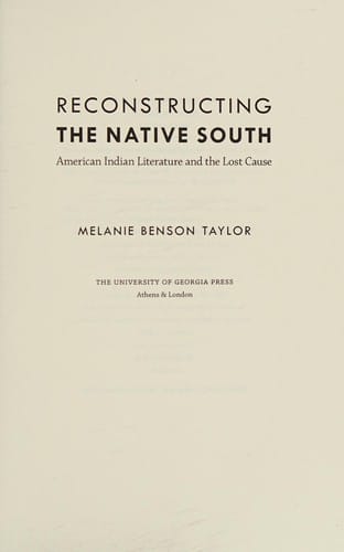 Reconstructing the native south