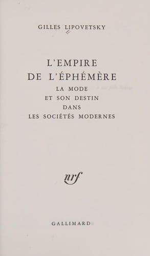 L' empire de l'éphemère