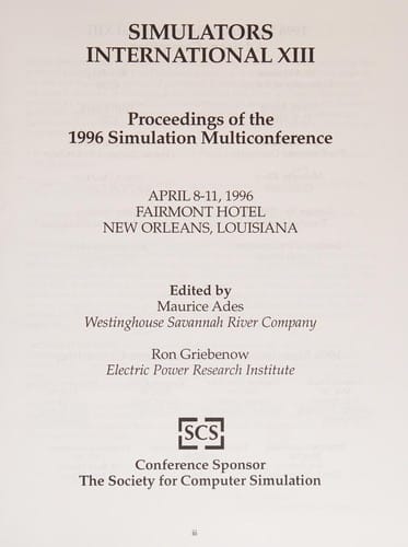 Simulators International XIII