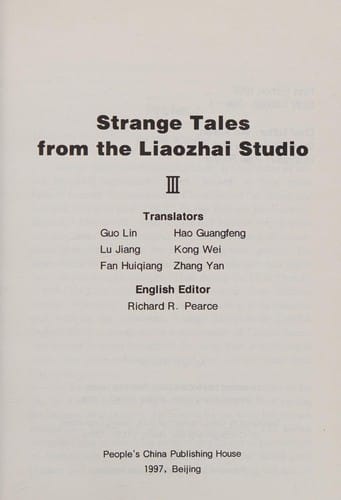 Strange tales from the Liaozhai studio